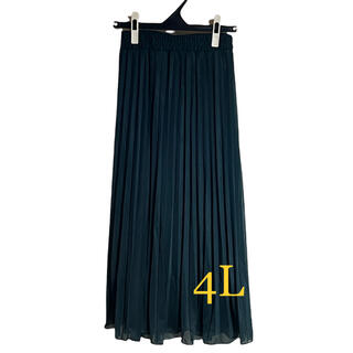 新品 大きいサイズ レディース  プリーツスカート ロングスカート 4L(ロングスカート)