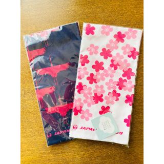 ジャル(ニホンコウクウ)(JAL(日本航空))のJAL オリジナル小風呂敷(鶴・桜)2枚セット(その他)