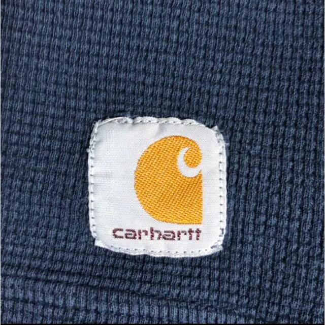 carhartt(カーハート)の超希少 カーハート ロゴタグ ヘンリーネック 長袖厚手 Tシャツ 90s メンズのトップス(スウェット)の商品写真