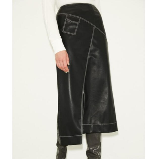SLY(スライ)の【THROW】VEGAN LEATHER ロングスカート レディースのスカート(ロングスカート)の商品写真