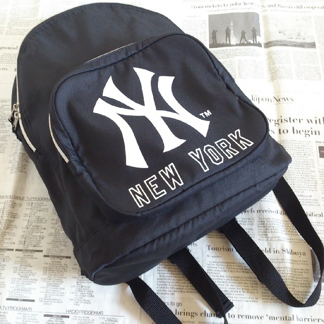 ◆24 レア ビンテージ 未使用 美品 ニューヨーク ヤンキース リュック 黒
