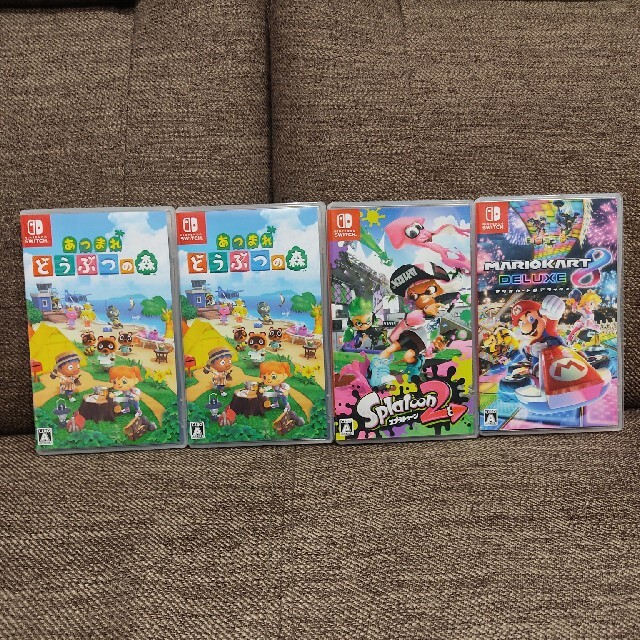 ☆switchソフト4本・スプラトゥーン2・マリオカート8・あつ森 ☆switchソフト4本・スプラトゥーン2・マリオカート8・あつ森