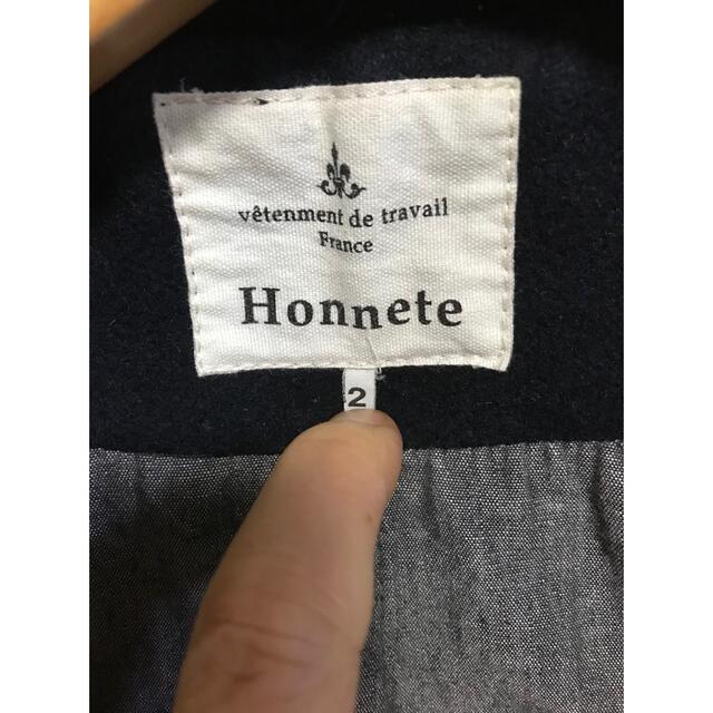 定価約4万円　Honnete ダッフルコート レディースのジャケット/アウター(ダッフルコート)の商品写真