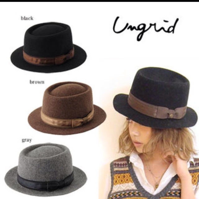 Ungrid(アングリッド)のungrid ウールカンカンHAT レディースの帽子(ハット)の商品写真