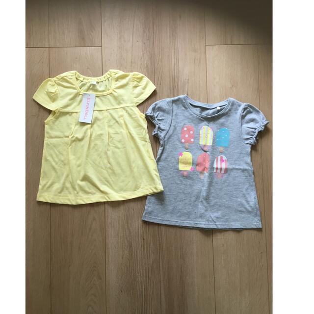 西松屋(ニシマツヤ)のベビー95センチ Tシャツ2点セット キッズ/ベビー/マタニティのキッズ服女の子用(90cm~)(Tシャツ/カットソー)の商品写真