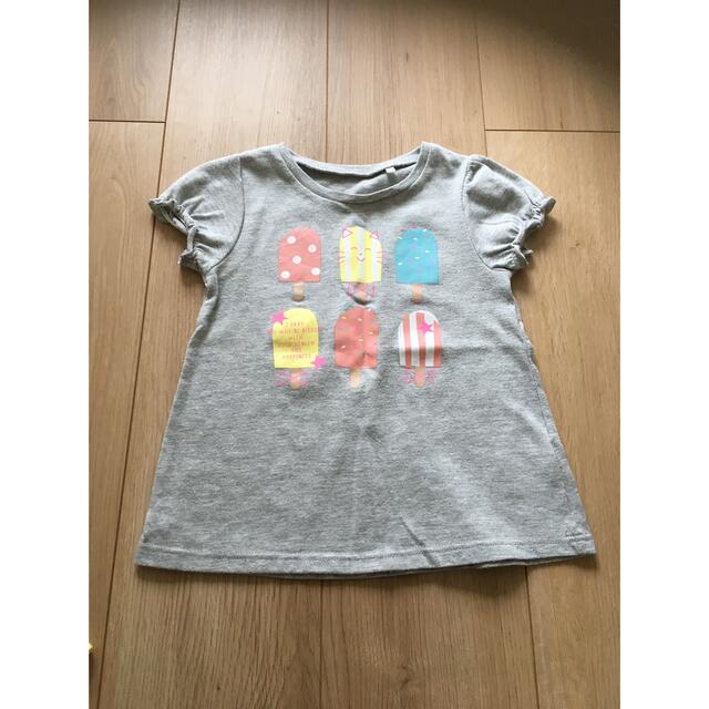 西松屋(ニシマツヤ)のベビー95センチ Tシャツ2点セット キッズ/ベビー/マタニティのキッズ服女の子用(90cm~)(Tシャツ/カットソー)の商品写真