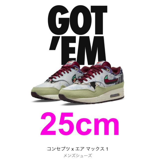 メンズConcepts Nike Air Max 1 Mellow 25.0cm