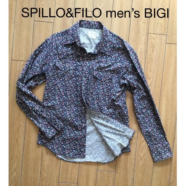 SPlLLO&FILO men’s BIGI メンズビギ ウエスタンシャツ 花柄MEN