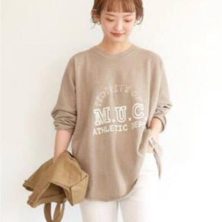 スローブイエナ(SLOBE IENA)の【mucci/ムッチ】ドルマンロングスリーブミニ裏毛カットソー◆ベージュA(カットソー(長袖/七分))