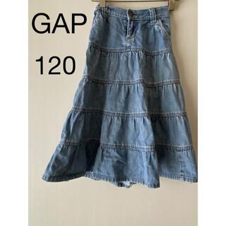 ギャップキッズ(GAP Kids)の120 gap デニム　5段スカート　ギャザースカート　ロング　ウエスト調整(スカート)