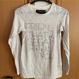 ザラ(ZARA)のZARA ホワイト 長袖Tシャツ S(Tシャツ(長袖/七分))