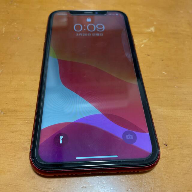 iPhone(アイフォーン)のiPhone XR レッド　64GB SIMフリー スマホ/家電/カメラのスマートフォン/携帯電話(スマートフォン本体)の商品写真