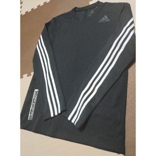 アディダス(adidas)の☆ATS-857 アディダス 長袖カットソー 黒 サイズ L(Tシャツ/カットソー(七分/長袖))