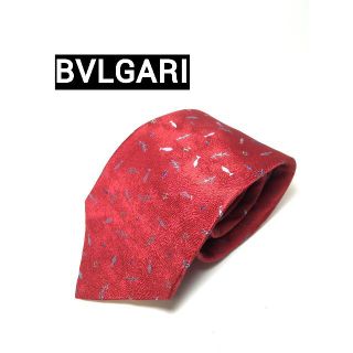 ブルガリ(BVLGARI)の美品 ブルガリ BVLGARI ネクタイ USED シルク 絹 赤 レッド (ネクタイ)