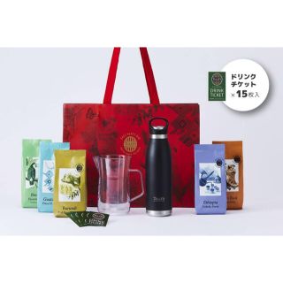 タリーズコーヒー(TULLY'S COFFEE)の【まはろ様専用】タリーズ福袋2022年(ドリンクチケット15枚・珈琲5袋等(フード/ドリンク券)