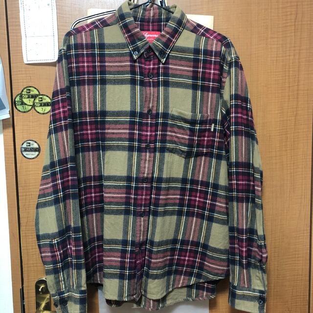 Supreme 19aw Tartan Flannel Shirt M タン