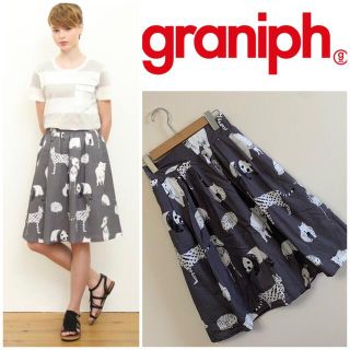 グラニフ(Design Tshirts Store graniph)のgraniph♡マルチパターンブロードスカート(ひざ丈スカート)