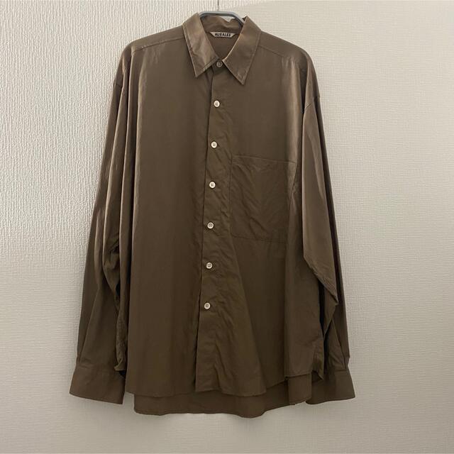 シャツAURALEE  WASHED FINX TWILL BIG SHIRTS