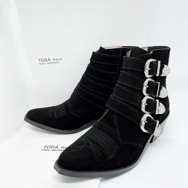 【新品・正規品】 TOGA バックル スエードブーツ