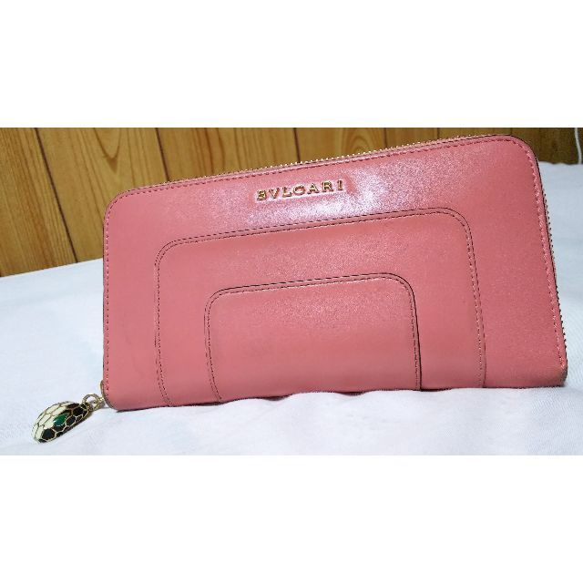 美品 BVLGARI セルペンティ コンパクト ピンク ミニ財布 小銭入れ