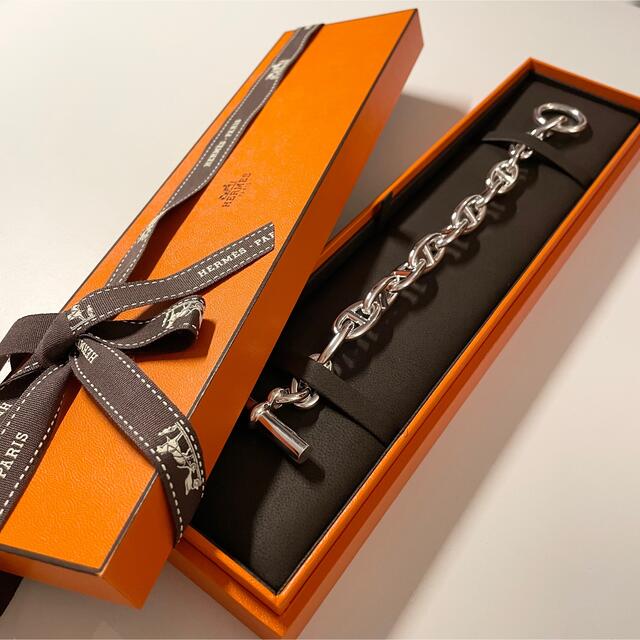 匿名配送！◆HERMES◆エルメス ブレスレット シェーヌダンクル GM13コマ