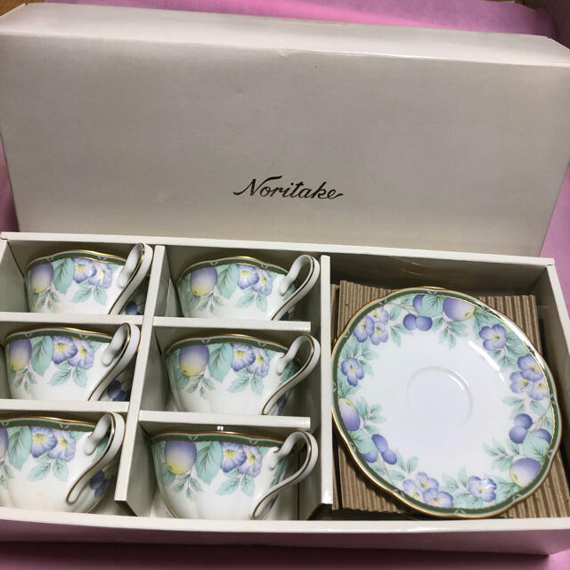 ◎ ノリタケ ボーンチャイナ カップ&ソーサー 6客セット