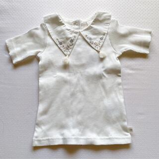 cottoli テレコ刺繍襟T(Tシャツ/カットソー)