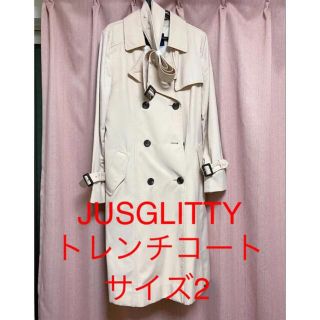 ジャスグリッティー(JUSGLITTY)のJUSGLITTY トレンチコート ピンクベージュ サイズ2(トレンチコート)