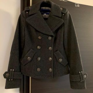 バーバリーブルーレーベル(BURBERRY BLUE LABEL)の【美品】バーバリー ブルーレーベル ノバチェック Pコート(ピーコート)