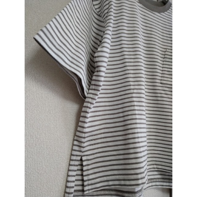 MUJI (無印良品)(ムジルシリョウヒン)の無印良品　コットンボーダー　Tシャツ レディースのトップス(Tシャツ(半袖/袖なし))の商品写真