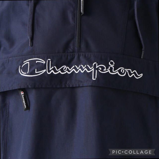 Champion(チャンピオン)のチャンピオン ハーフジップ ナイロンジャケット L 紺 C3-L609 撥水  メンズのジャケット/アウター(ナイロンジャケット)の商品写真