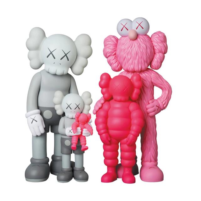 人気沸騰ブラドン MEDICOM TOY - KAWS FAMILY GREY PINK FLUORO PINK