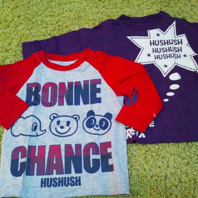 HusHush(ハッシュアッシュ)のHusHushロンT80㎝ 2枚セット キッズ/ベビー/マタニティのキッズ服男の子用(90cm~)(その他)の商品写真