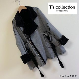 T'S COLLECTION♡デニムボアライダースジャケット(ライダースジャケット)