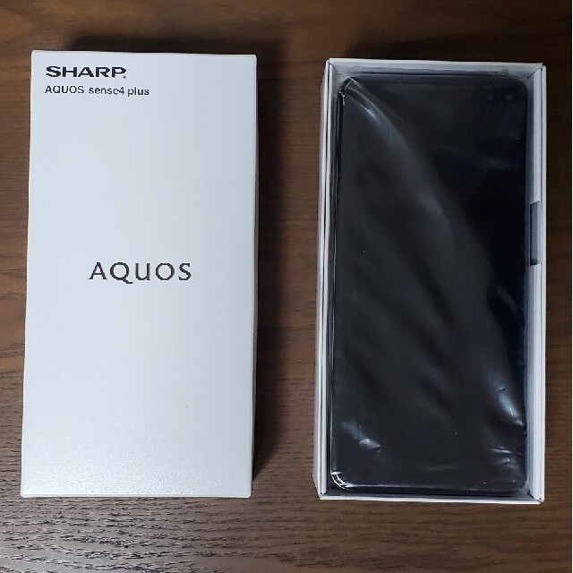 未使用 SHARP AQUOS SENSE4 PLUS SH-M16 ブラック - スマートフォン本体