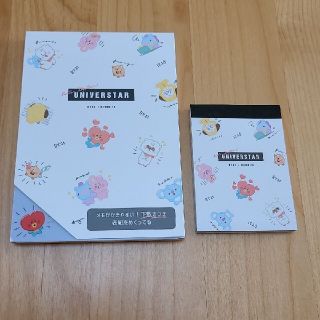 ビーティーイシビル(BT21)のBT21 メモパッド 2種 セット (白)(アイドルグッズ)