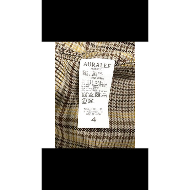 AURALEE(オーラリー)のオーラリー19AWチェックスラックス メンズのパンツ(スラックス)の商品写真