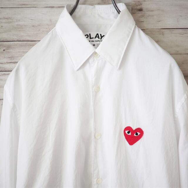 COMME des GARCONS(コムデギャルソン)のPLAY COMME DES GARÇONS AD2014 ハートワッペンシャツ メンズのトップス(シャツ)の商品写真