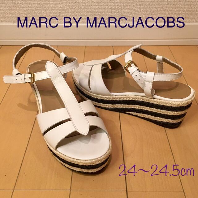 MARC BY MARC JACOBS(マークバイマークジェイコブス)のMARC BY MARC JACOBS サンダル　ホワイト　24.0-24.5 レディースの靴/シューズ(サンダル)の商品写真