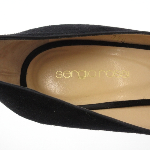 Sergio Rossi セルジオロッシ Scarpe Donna Pumps スウェードパンプス ブラック A14020-MCA501-1000-313