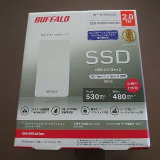 バッファロー(Buffalo)のBUFFALO 外付けSSD SSD-PGM2.0U3-WC(PC周辺機器)