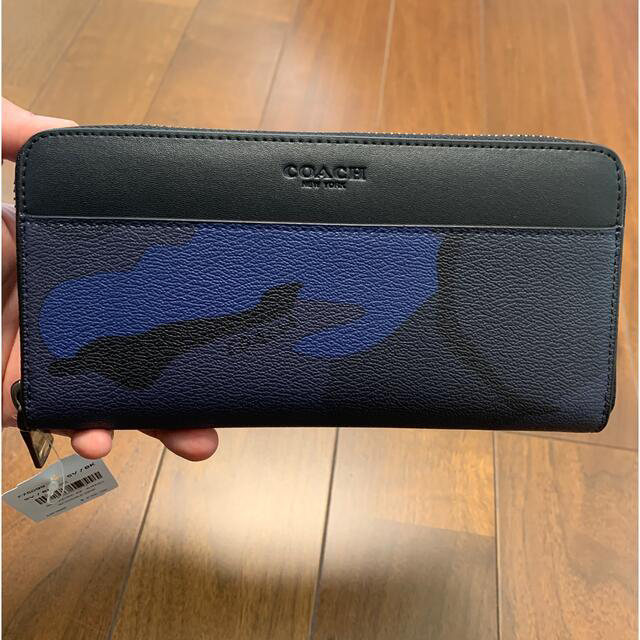 COACH(コーチ)のコーチ　　長財布　ブルー迷彩 メンズのファッション小物(長財布)の商品写真