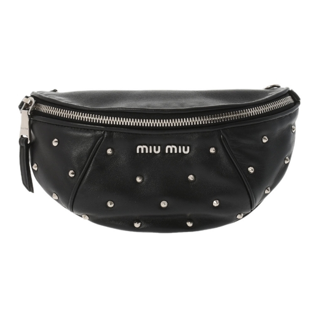 miu miu ブラック ボディバック | tradexautomotive.com