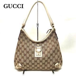 グッチ(Gucci)のGUCCI グッチ アビーGGキャンパス レザー肩掛け可能ハンドバッグ(ショルダーバッグ)