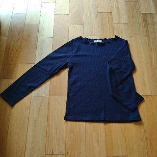 サマンサモスモス(SM2)のレディース　紺色長Tシャツ M(Tシャツ(長袖/七分))