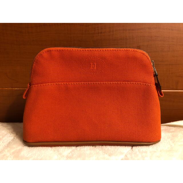 【新品未使用】HERMES エルメス　ボリードポーチ　オレンジ　ミニ