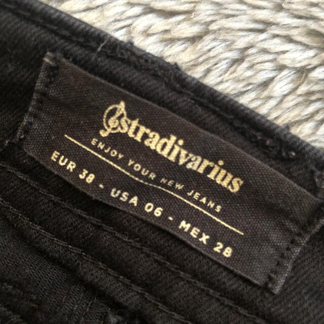 stradivarius(ストラディバリウス)のstradivarius 黒スキニーパンツ　M レディースのパンツ(デニム/ジーンズ)の商品写真