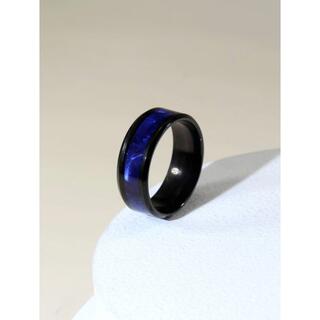 ブラックリング メンズ ブルー 19号(リング(指輪))