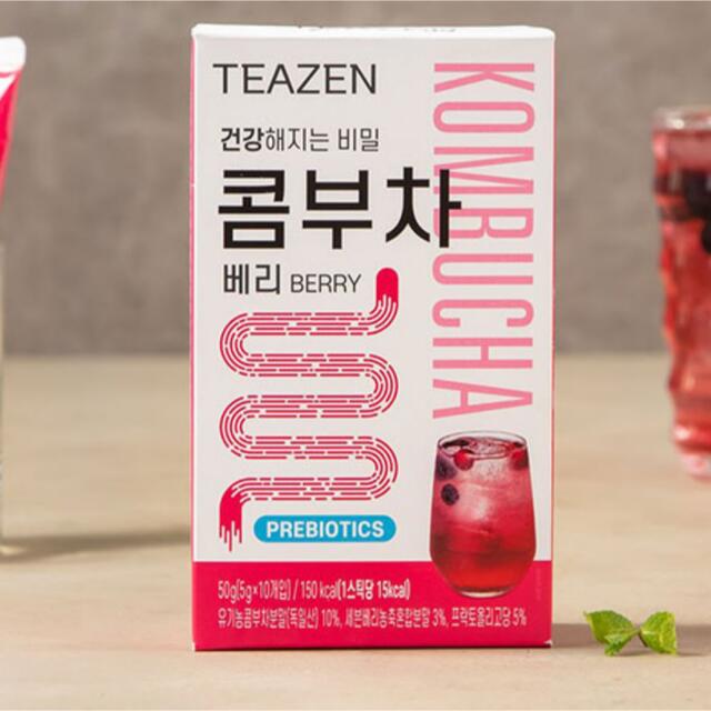 防弾少年団(BTS)(ボウダンショウネンダン)のTEAZEN ティーゼン コンブチャ KOMBUCHA ベリー味 コスメ/美容のダイエット(ダイエット食品)の商品写真