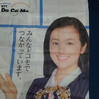 エヌティティドコモ(NTTdocomo)の鈴木京香　docomo旗(女性タレント)